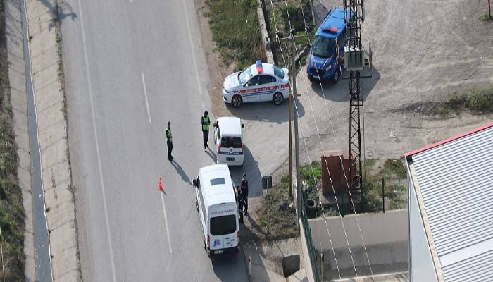 Çankakkale'de helikopterli denetimde sürücülere ceza