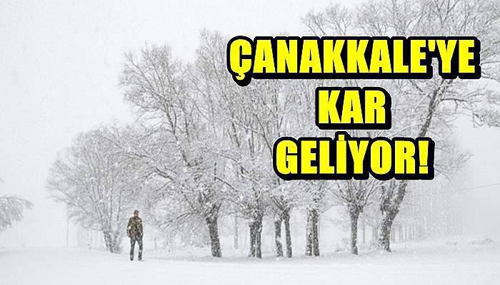 Çanakkale'ye perşembe kar geliyor