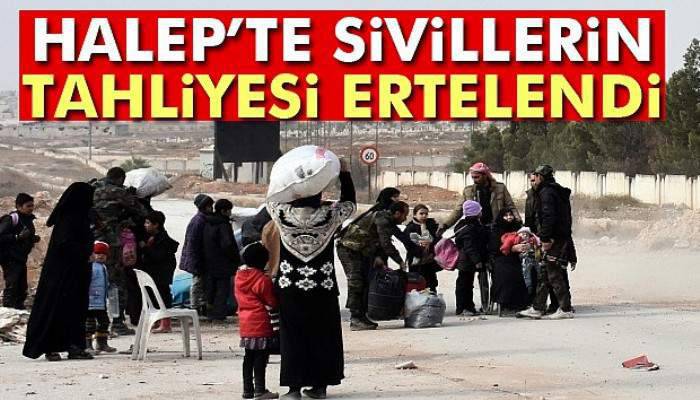  Halep’te sivillerin tahliyesi ertelendi 