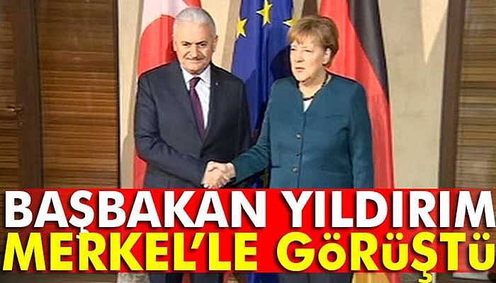 Başbakan Yıldırım, Merkel’le, terörle mücadeleyi görüştü