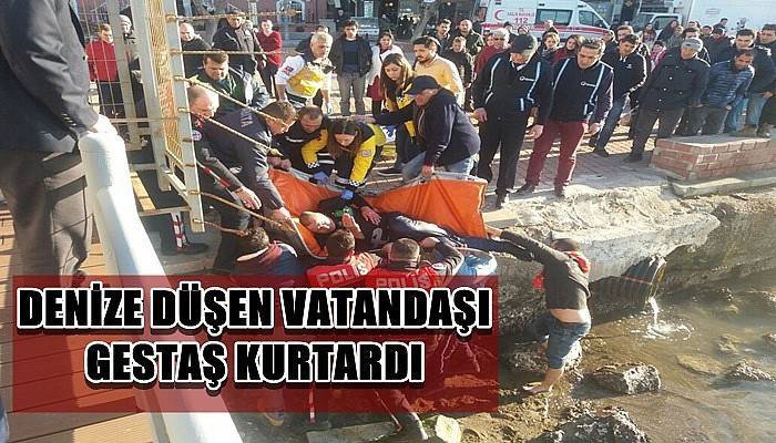 Denize Düşen Vatandaşı Gestaş Kurtardı