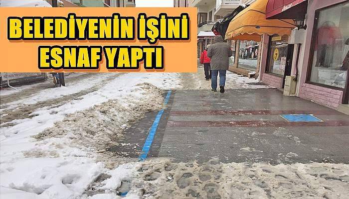 Belediyenin İşini Esnaf Yaptı