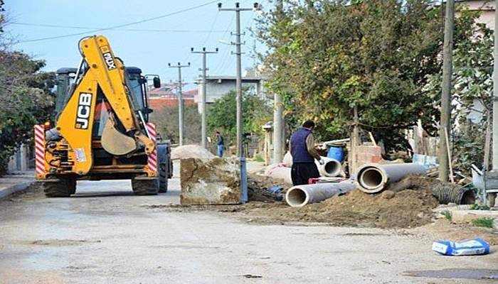 Lapseki'de alt yapı çalışmaları devam ediyor