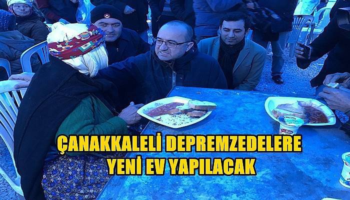 Çanakkaleli Depremzedelere Yeni Ev Yapılacak