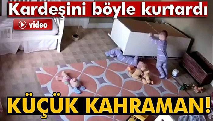 Kardeşini böyle kurtardı