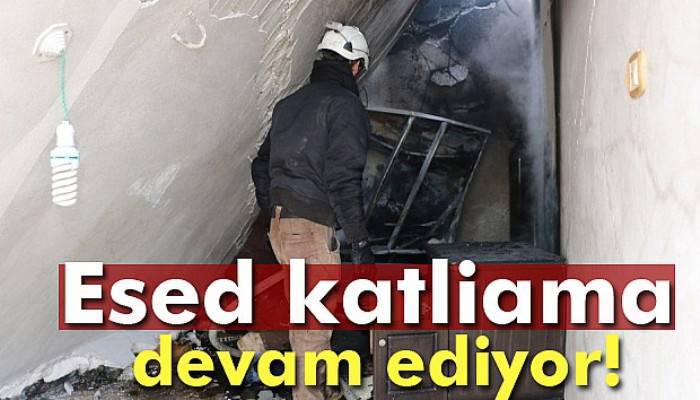 Esed bombalamaya devam ediyor