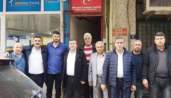 BİGA ŞOFÖRLER ODASI’NDAN MHP’YE HAYIRLI OLSUN ZİYARETİ