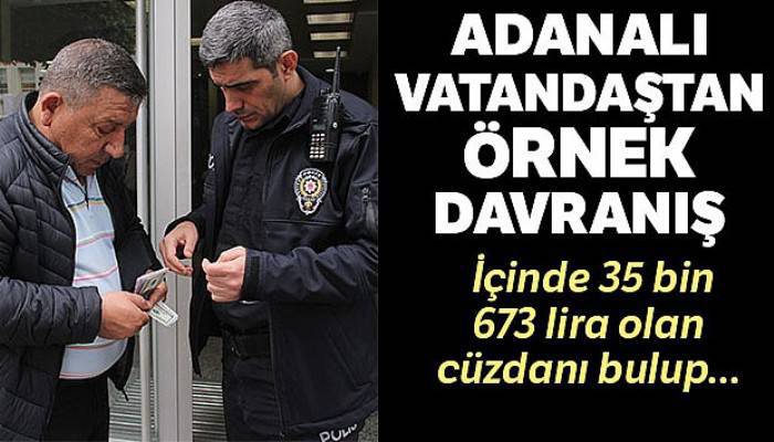 Adanalı vatandaştan örnek davranış