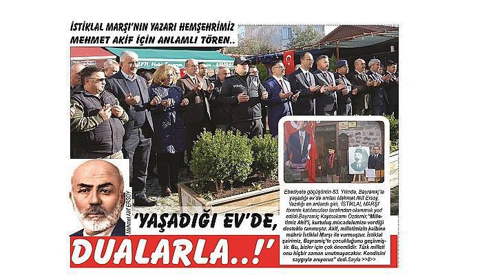 ‘YAŞADIĞI EV’DE, DUALARLA..!’