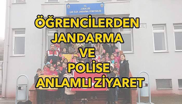 Öğrencilerden, jandarma ve polise ziyaret