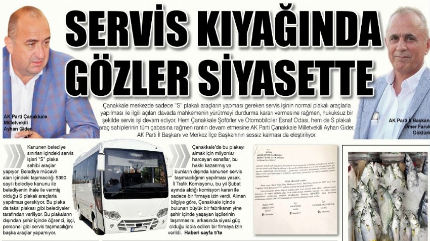 Servis kıyağında gözler siyasette