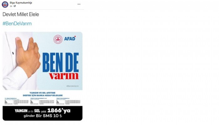 AFAD YARDIM KAMPANYASI BAŞLATTI