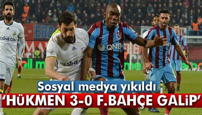 Trabzonspor - Fenerbahçe maçı sosyal medyayı sallladı