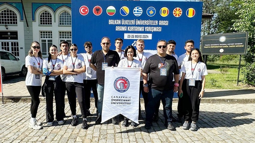 ÇOMÜ Takımı Balkan Ülkeleri Üniversiteler Arası Arama Kurtarma Yarışması'nda birinci oldu!