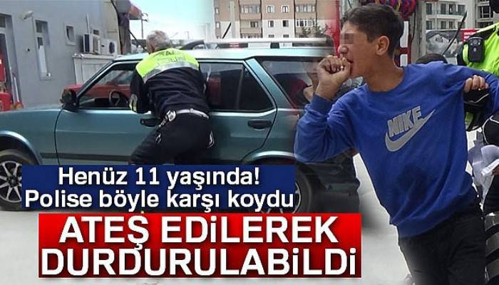 11 yaşındaki sürücü, ateş edilerek durduruldu!