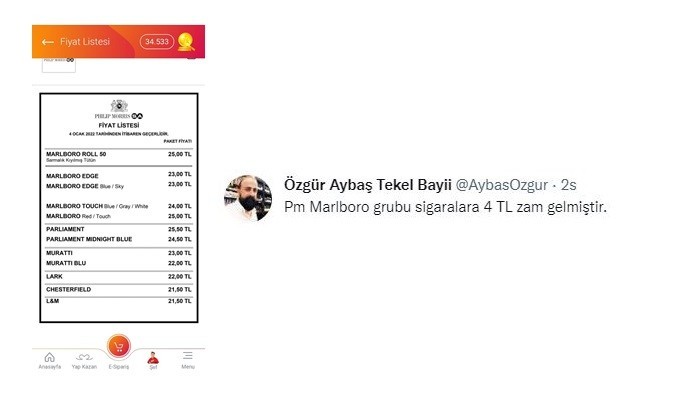 SİGARAYA REKOR ZAM