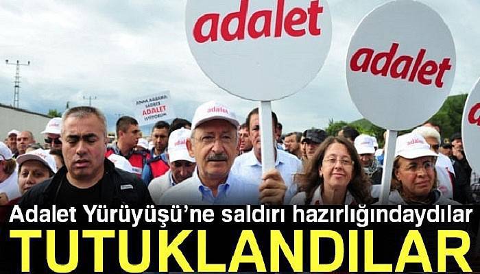 Adalet Yürüyüşüne saldırı hazırlığındaki 15 DAEŞ'lıdan 9'u tutuklandı