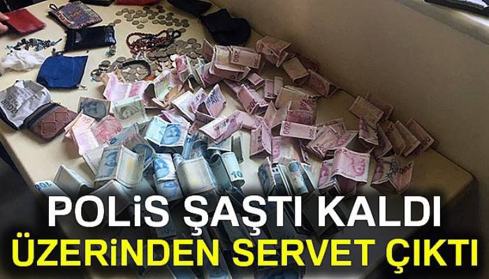  Dilencinin üzerinden 14 bin TL çıktı