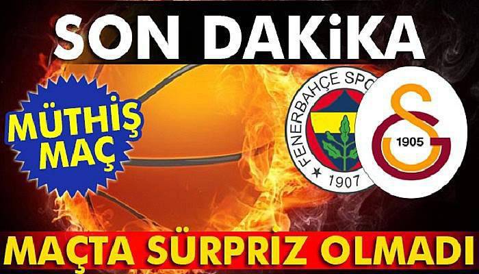 Fenerbahçe 85-80 Galatasaray Odeabank 