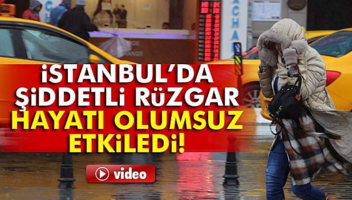  İstanbul’da şiddetli rüzgar hayatı olumsuz etkiliyor