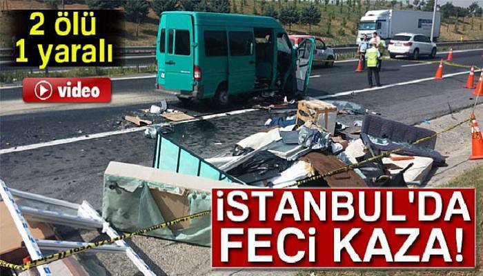 İstanbul TEM Otoyolu'nda feci kaza: 2 ölü, 1 yaralı