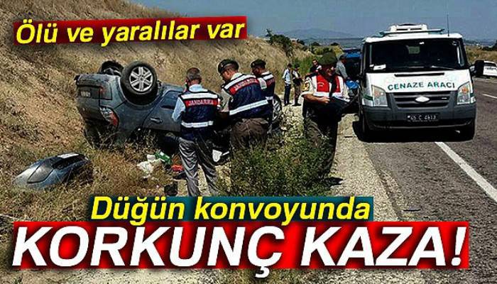 Manisa'da düğün konvoyunda kaza: 1 ölü, 5 yaralı