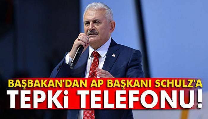 Başbakan'dan Schulz'a tepki telefonu!