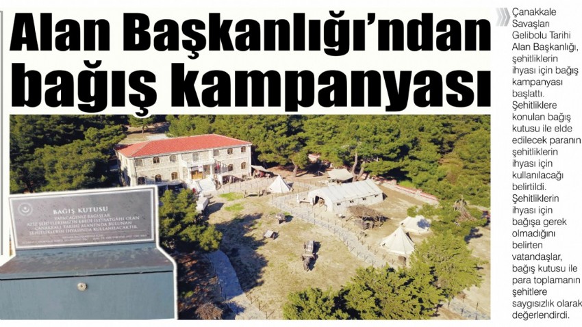 Alan Başkanlığı’ndan bağış kampanyası