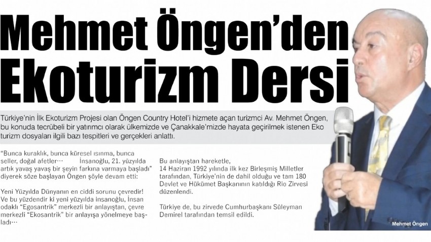 Mehmet Öngen'den Ekoturizm Dersi