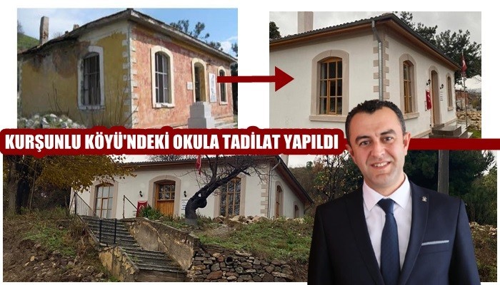 Kurşunlu Köyü’ndeki okula tadilat yapıldı