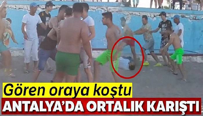 Eşini dövdüğü iddia edilen kocaya sahilde meydan dayağı