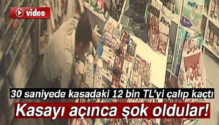 Jet hırsız 30 saniyede kasadaki 12 bin TL'yi çalıp kaçtı