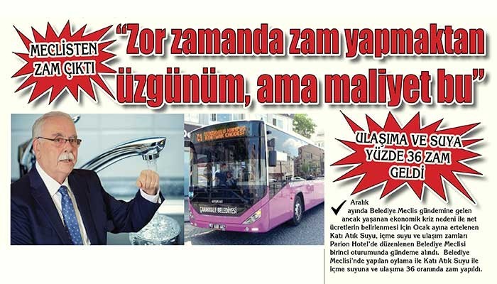 MECLİSTEN ZAM ÇIKTI