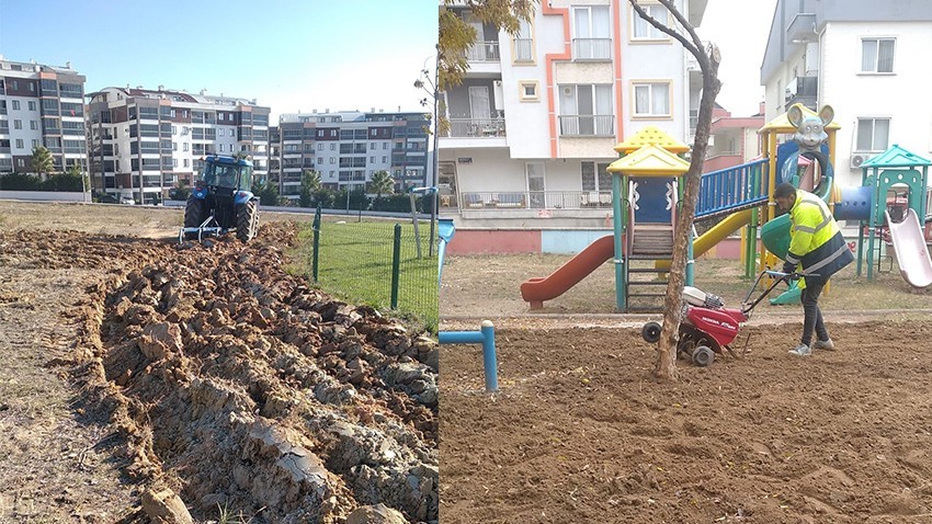 Kepez'de park ve yeşil alanlarda bakım çalışmaları yapılıyor