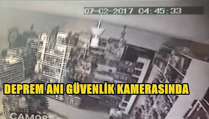 Deprem anı güvenlik kamerasında