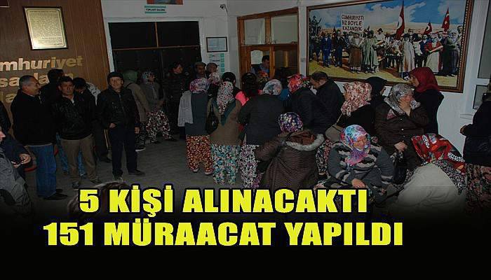  5 kişinin alınacağı geçici işe 151 müracaat