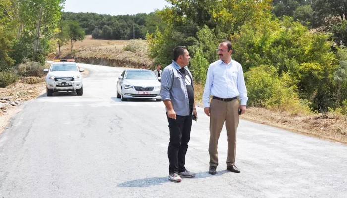 KAYMAKAM DOLU,BETON YOL ÇALIŞMALARINI İNCELEDİ