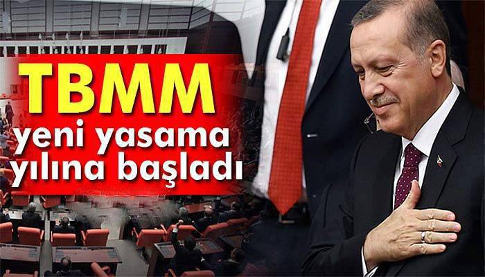 Cumhurbaşkanı Recep Tayyip Erdoğan ve Başbakan Yıldırım Mecliste