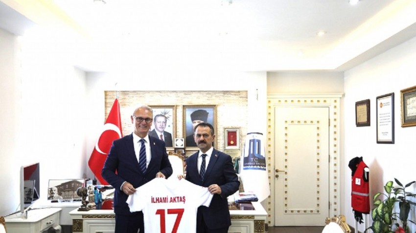 Hentbol Federasyonu Başkanı Uğur Kılıç, Vali İlhami Aktaş’ı Ziyaret Etti