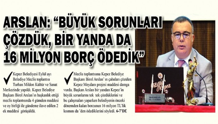 SORUN ÇÖZÜLÜYOR, KEPEZ YENİ MEYDANINA KAVUŞUYOR (VİDEO)