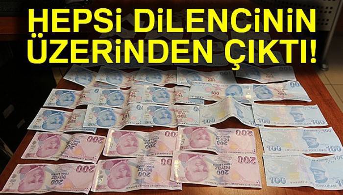  Dilencinin üzerinden 3 bin 390 lira para çıktı