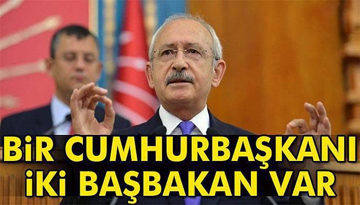 Bir Cumhurbaşkanı iki Başbakan var