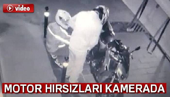 Motor hırsızlıkları kamerada