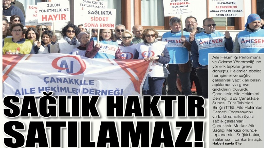 Sağlık Haktır SATILAMAZ!