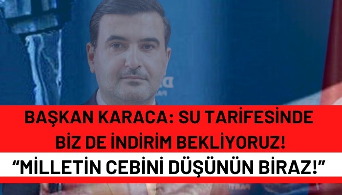 “Milletin cebinin düşünün biraz!”