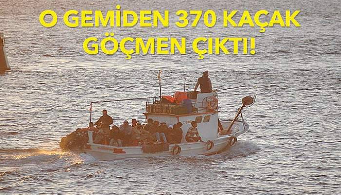 Çanakkale'de o gemiden 370 kaçak göçmen çıktı