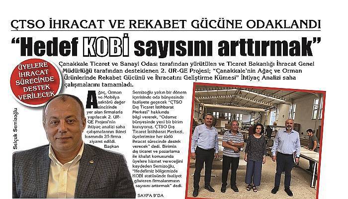 ÇTSO İHRACAT VE REKABET GÜCÜNE ODAKLANDI ÜYELERE İHRACAT SÜRECİNDE DESTEK VERİLECEK