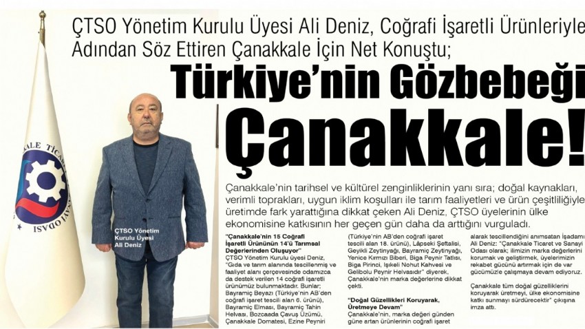 Türkiye’nin Gözbebeği Çanakkale!