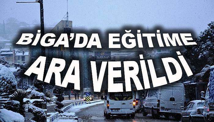 Biga’da eğitime kar engeli