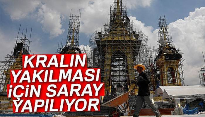 Tayland kralının yakılması için saray yapılıyor